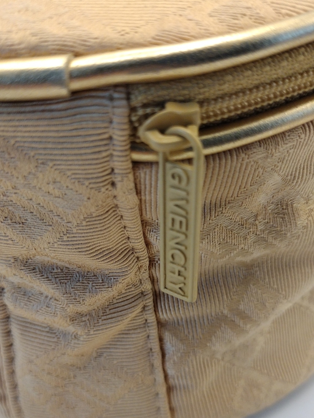 Vintage Givenchy Organza Parfums Cylindrical Cosmetic Toiletry Travel Bag